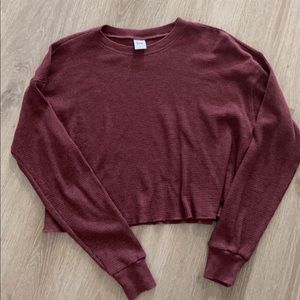 Alamo Waffle Cropped Longsleeve